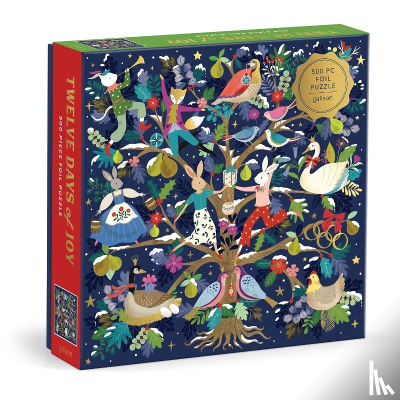 Galison - Twelve Days of Joy 500 Piece Foil Puzzle