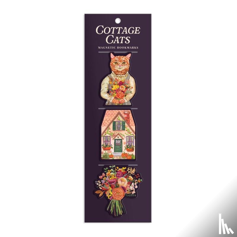 Galison, Galison - Cottage Cats Magnetic Bookmarks