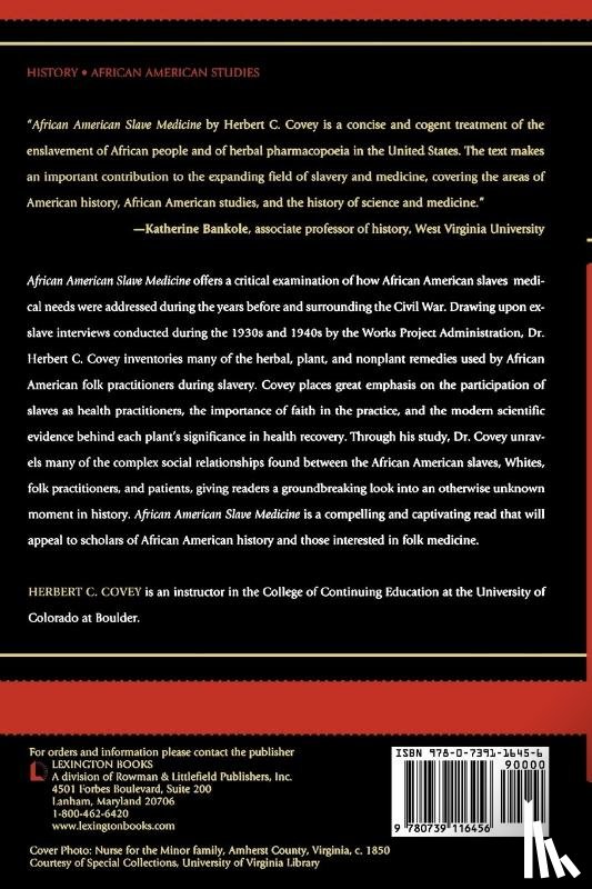 Covey, Herbert C. - African American Slave Medicine