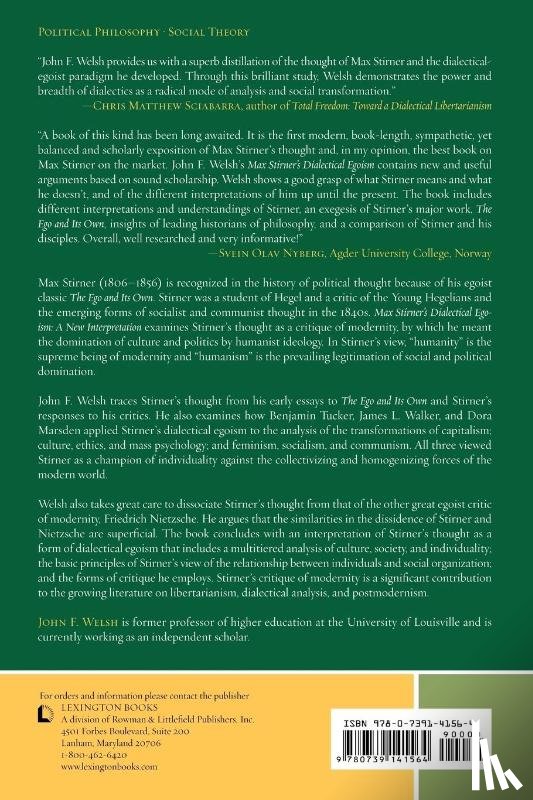 Welsh, John F. - Max Stirner's Dialectical Egoism