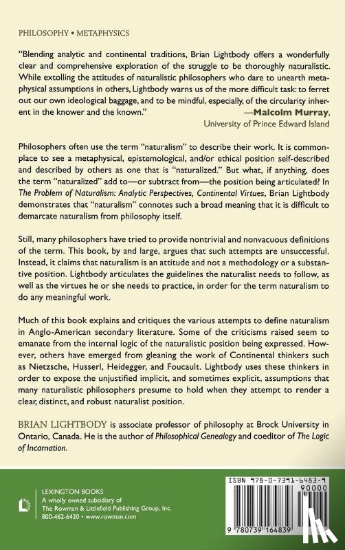 Lightbody, Brian - The Problem of Naturalism
