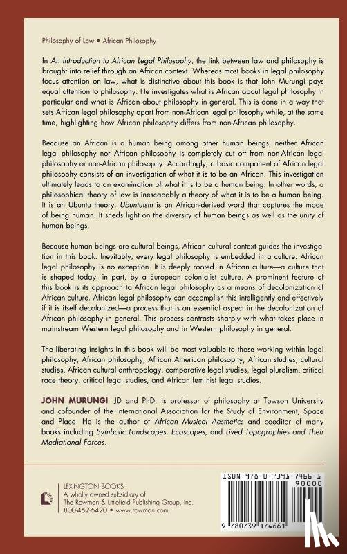 Murungi, John - Introduction to African Legal Philosophy