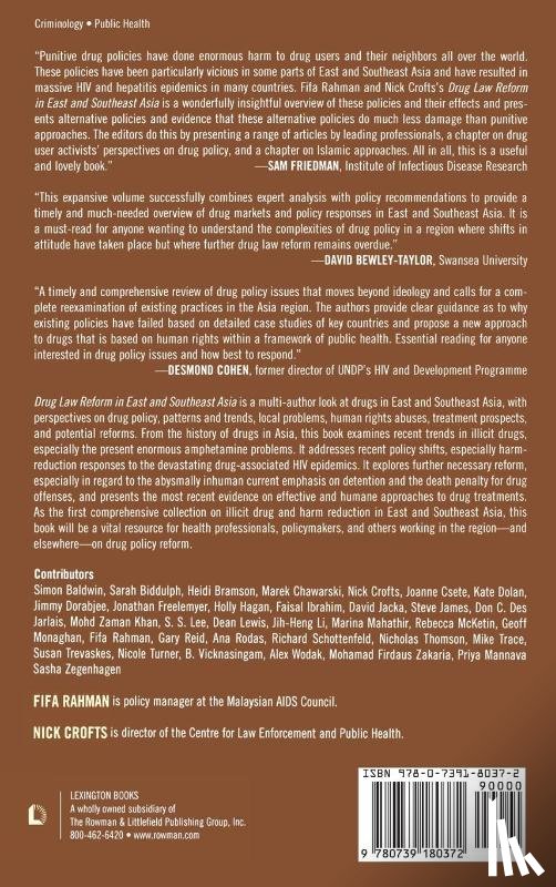 Rahman, Fifa, Crofts, Nick - Drug Law Reform in East and Southeast Asia