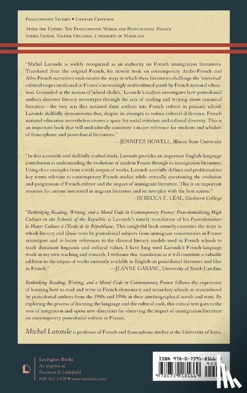 Laronde, Michel - Rethinking Reading, Writing, and a Moral Code in Contemporary France