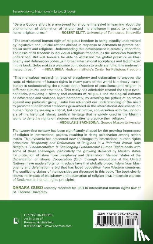 Gubo, Darara Timotewos - Blasphemy And Defamation of Religions In a Polarized World