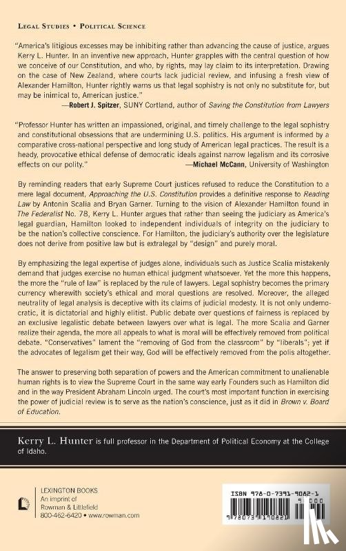 Hunter, Kerry L. - Approaching the U.S. Constitution