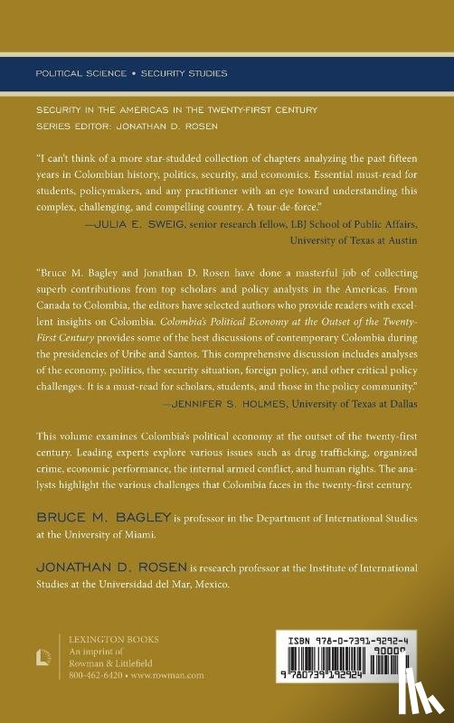  - Colombia's Political Economy at the Outset of the Twenty-First Century