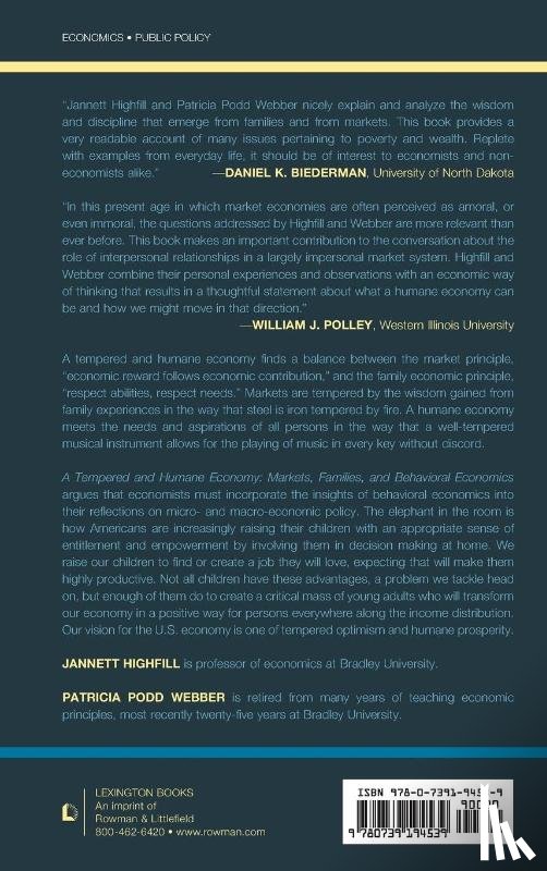 Highfill, Jannett, Webber, Patricia Podd - A Tempered and Humane Economy