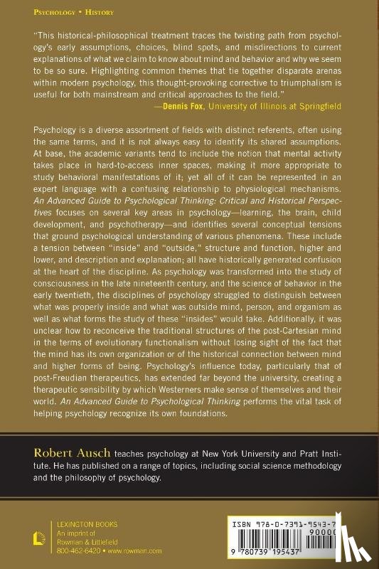 Ausch, Robert - An Advanced Guide to Psychological Thinking
