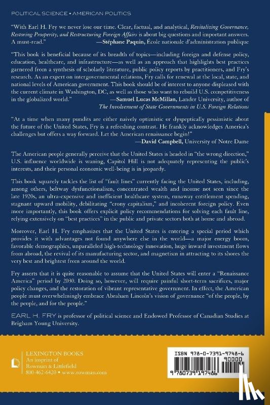 Fry, Earl H. - Revitalizing Governance, Restoring Prosperity, and Restructuring Foreign Affairs