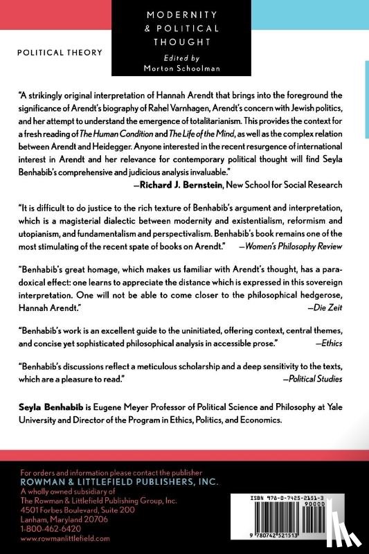 Benhabib, Seyla - The Reluctant Modernism of Hannah Arendt