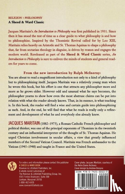 Maritain, Jacques - An Introduction to Philosophy