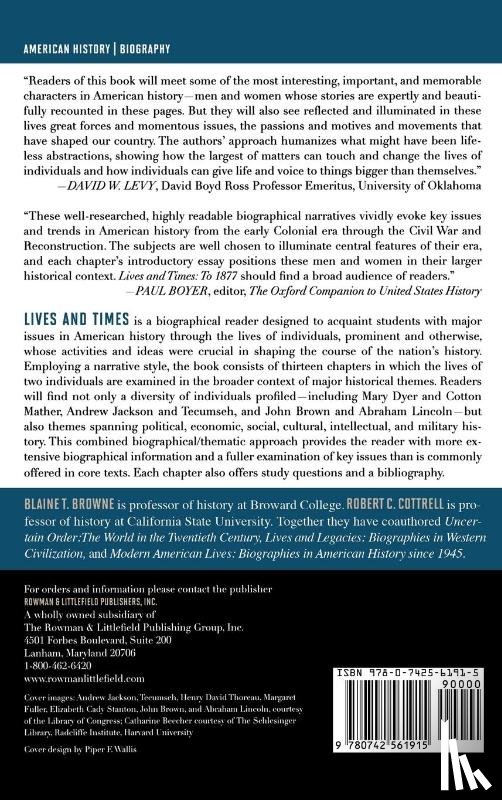 Browne, Blaine T., Cottrell, Robert C. (Writer - Lives and Times