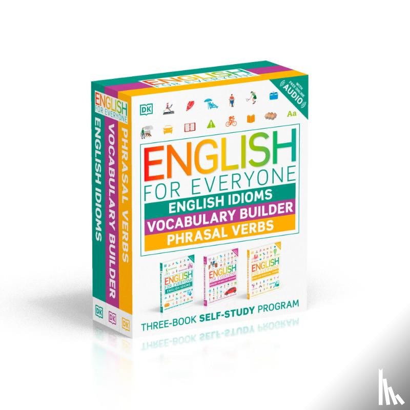 Dk - English for Everyone English Idioms, Vocabulary Builder, Phrasal Verbs 3 Book Box Set