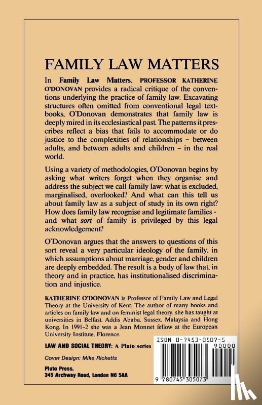 O'Donovan, Katherine - Family Law Matters