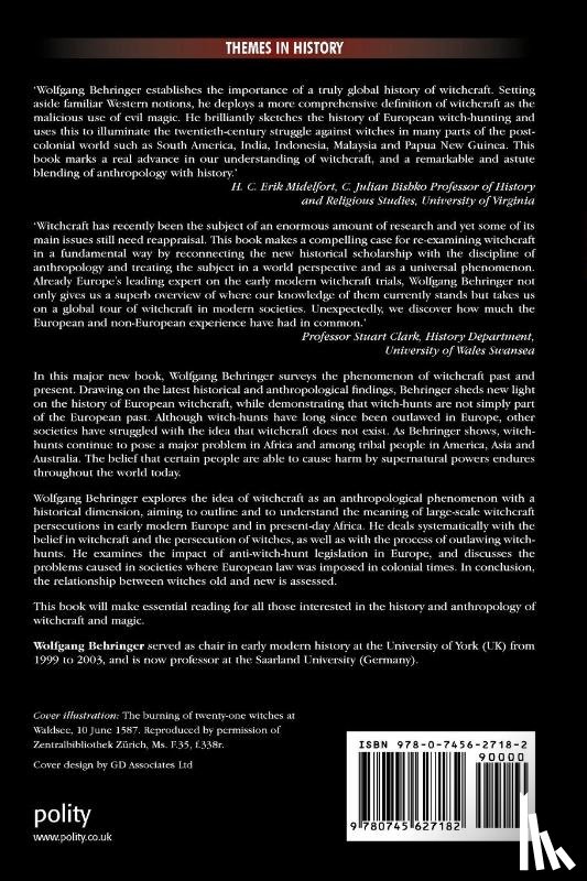 Behringer, Wolfgang (University of York) - Witches and Witch-Hunts