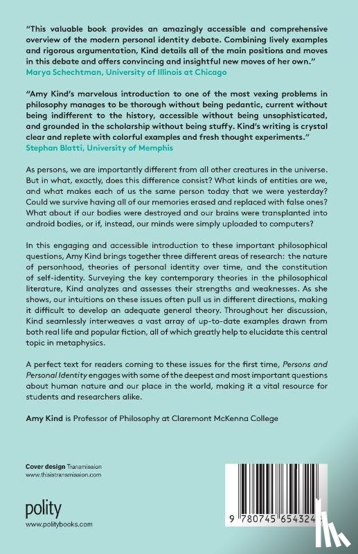 Kind, Amy - Persons and Personal Identity