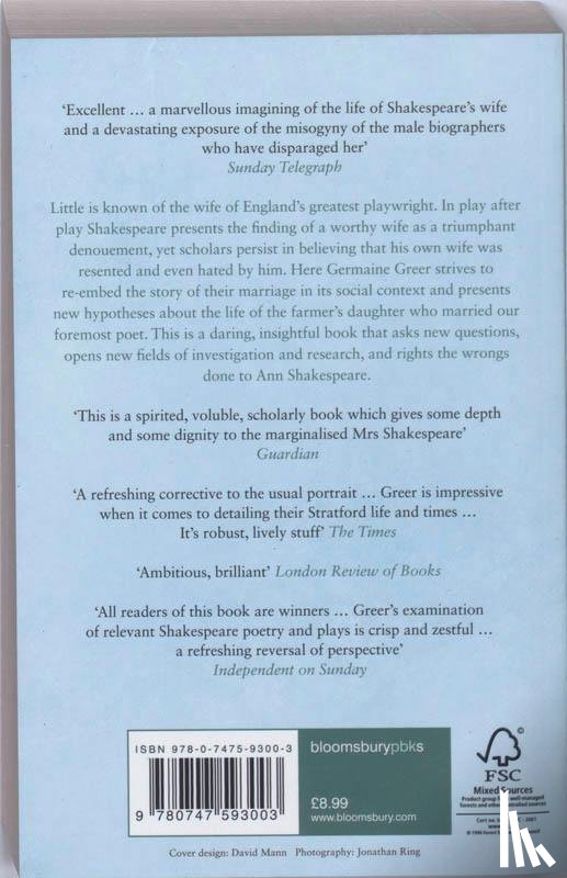 Greer, Germaine - Shakespeare's Wife
