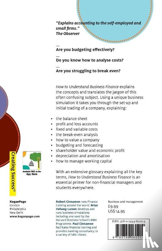 Cinnamon, Bob, Helweg-Larsen, Brian - How to Understand Business Finance