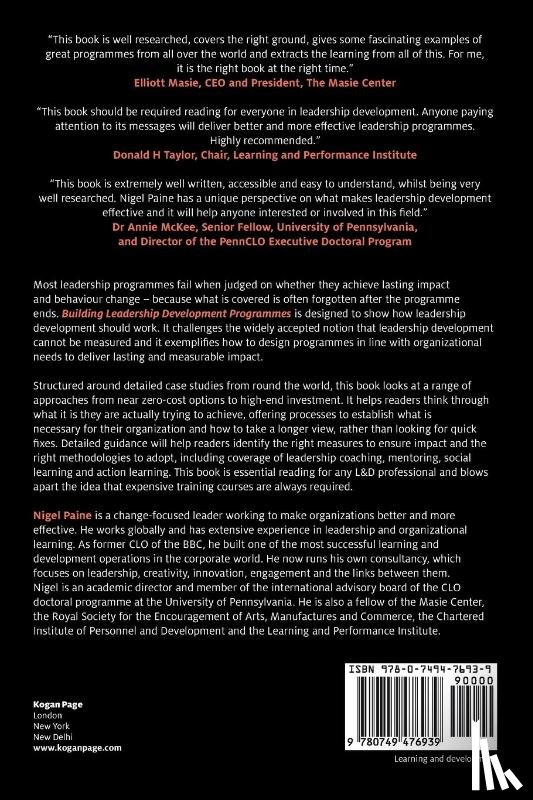 Paine, Nigel - Building Leadership Development Programmes
