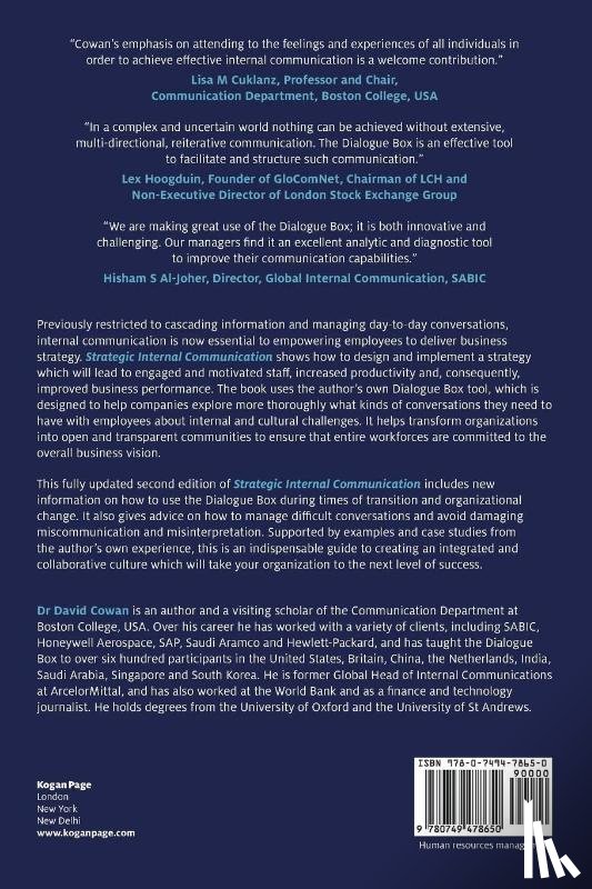 Cowan, Dr David - Strategic Internal Communication