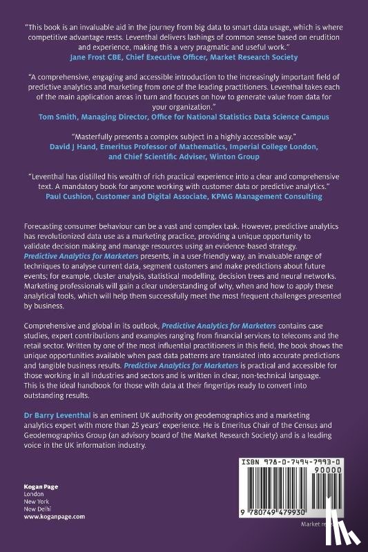 Leventhal, Barry - Predictive Analytics for Marketers