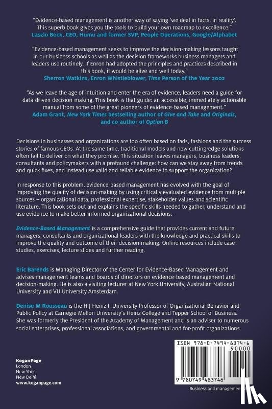 Barends, Eric, Rousseau, Denise M. - Evidence-Based Management