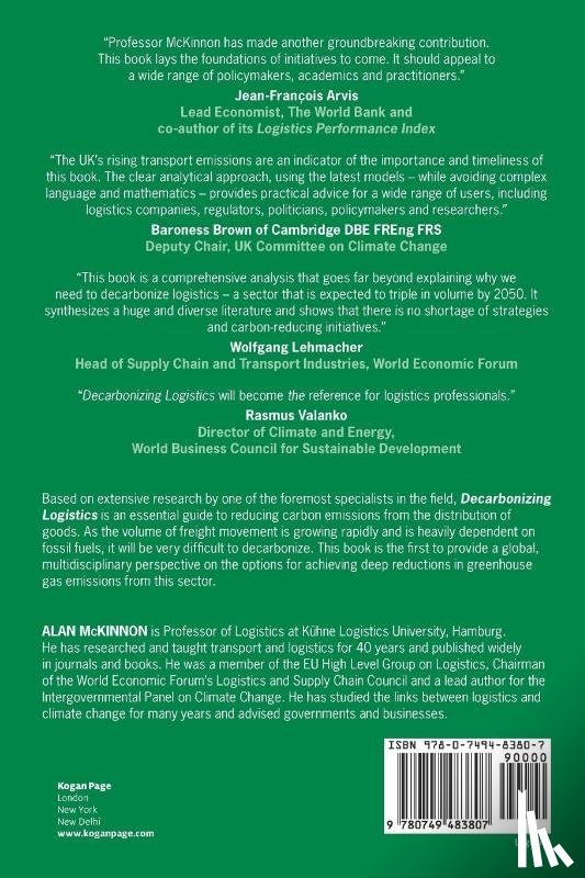 McKinnon, Prof Alan - Decarbonizing Logistics
