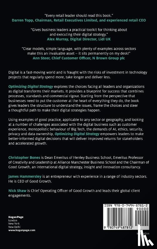 Bones, Christopher, Hammersley, James, Shaw, Nick - Optimizing Digital Strategy