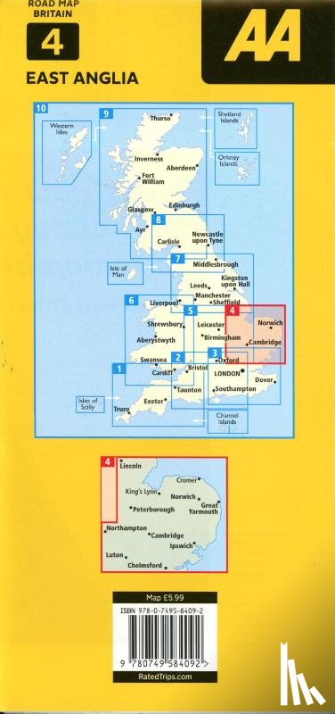  - AA Road Map East Anglia