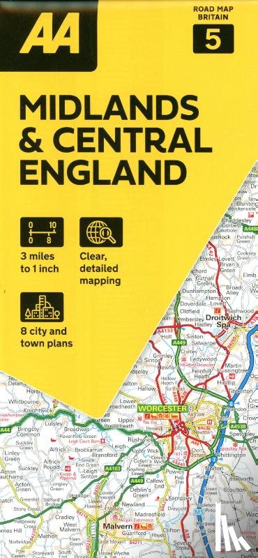  - AA Road Map Midlands & Central England