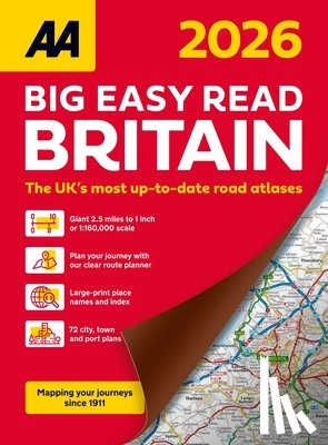 Publishing, Aa - AA Big Easy Read Atlas Britain 2026