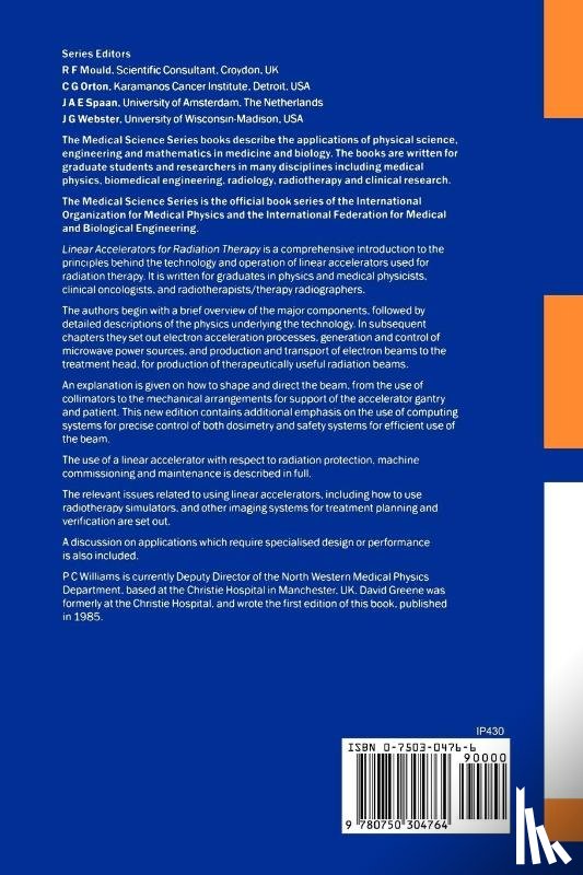 Greene, David (Christie Hospital, Williams, P.C (Christie Hospital - Linear Accelerators for Radiation Therapy