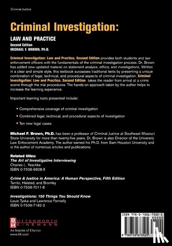 Brown, Michael F. - Criminal Investigation