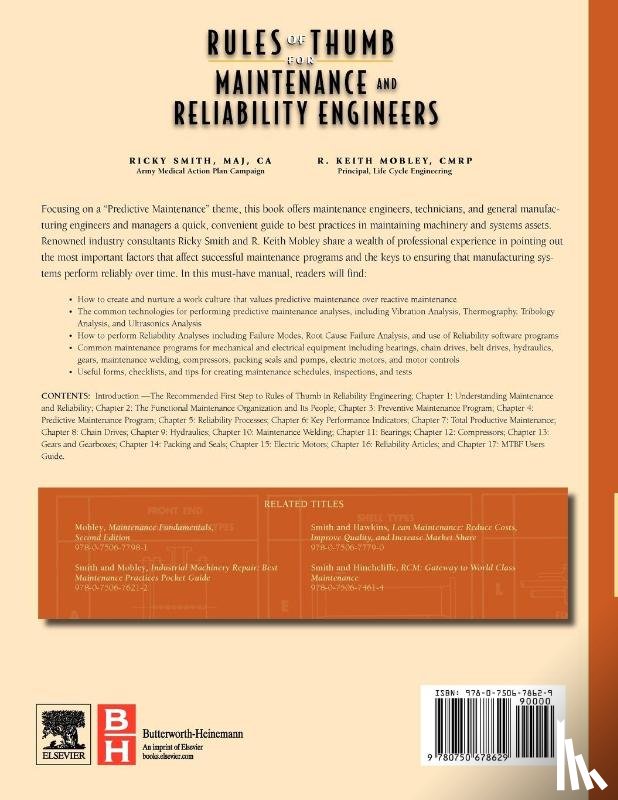 Smith, Ricky (CMRP, Mobley, R. Keith - Rules of Thumb for Maintenance and Reliability Engineers