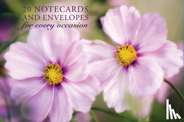 Peony Press - Card Box of 20 Notecards and Envelopes: Pink Cosmos