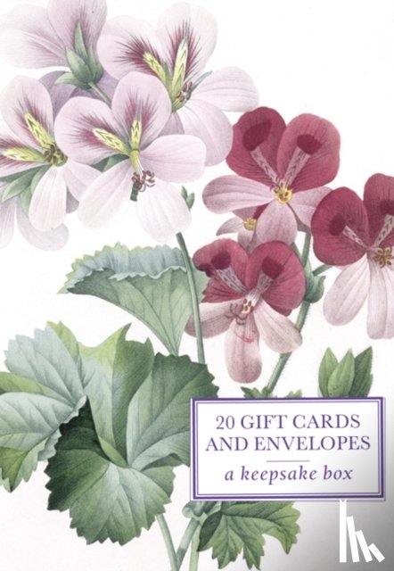  - Tin Box of 20 Gift Cards and Envelopes: Redoute Geranium