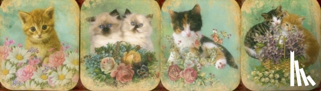 Press Peony - Pocket Note Set of 4 Mini-pads: Vintage Kittens