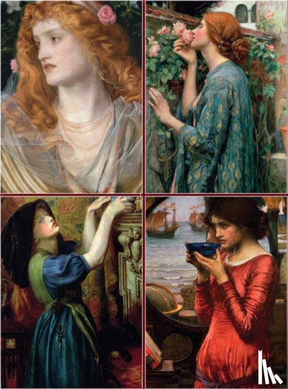  - Set of Four Magnetic Notepads: Pre-Raphaelites