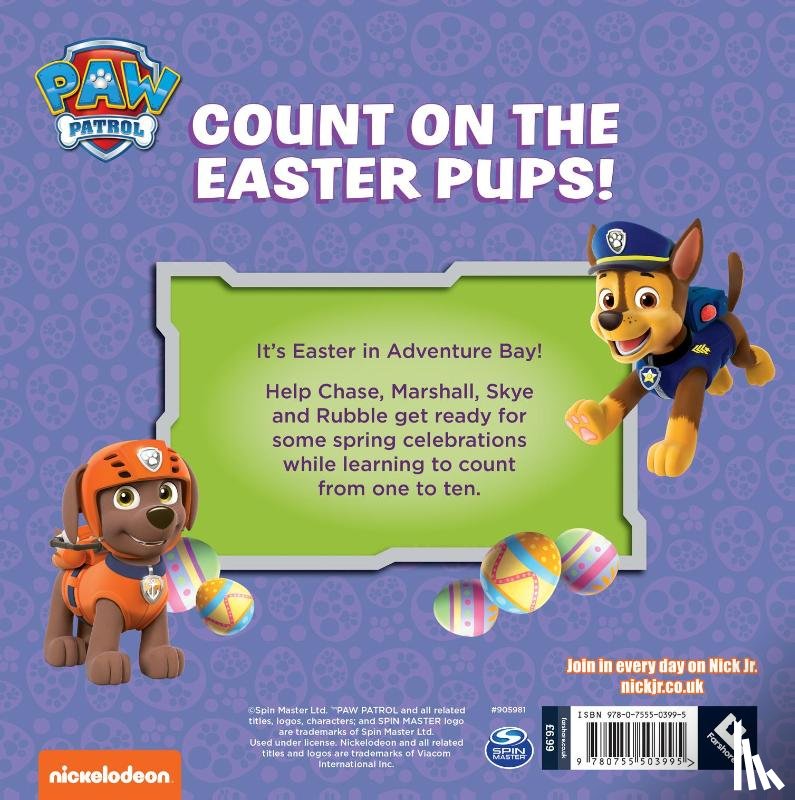 Paw Patrol - PAW Patrol Picture Book – Count On The Easter Pups!