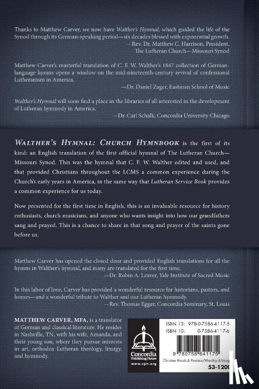 Walther, C - Walther's Hymnal