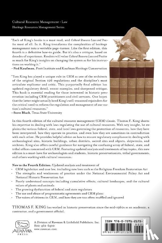 King, Thomas F. - Cultural Resource Laws and Practice