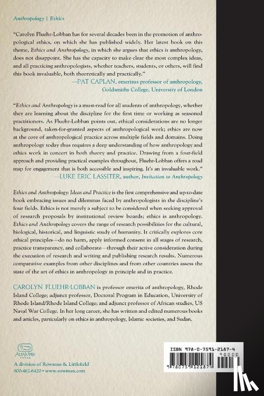 Fluehr-Lobban, Carolyn - Ethics and Anthropology
