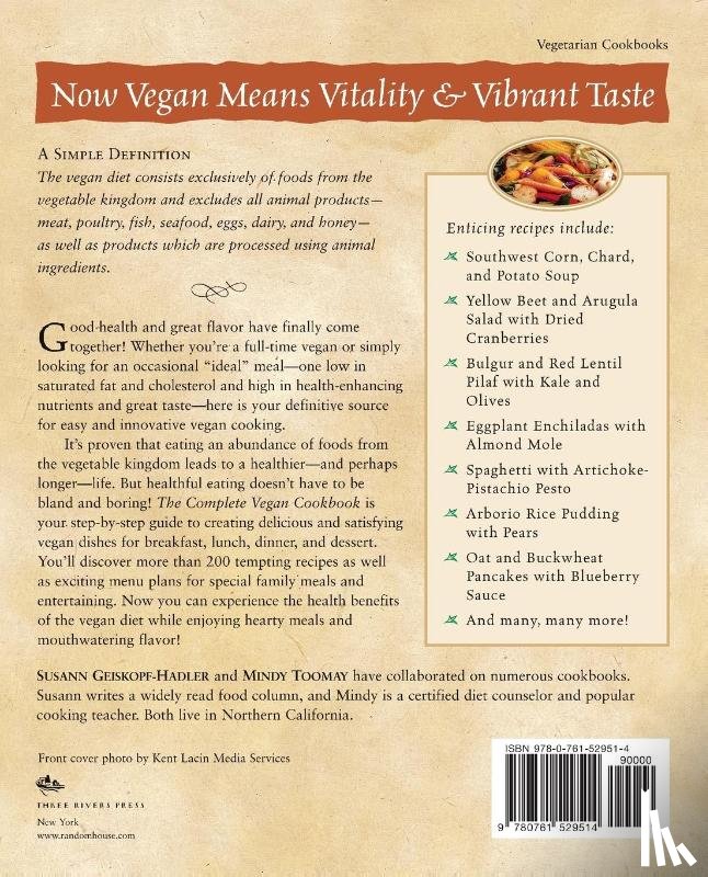 Geiskopf-Hadler, Susann, Toomay, Mindy - The Complete Vegan Cookbook