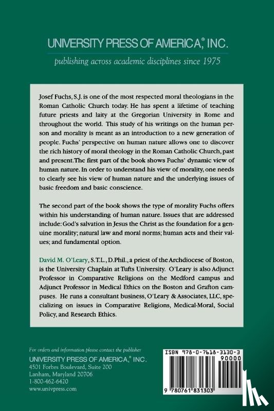 O'Leary, David M. - A Study of Joseph Fuch's Writings on Human Nature and Morality
