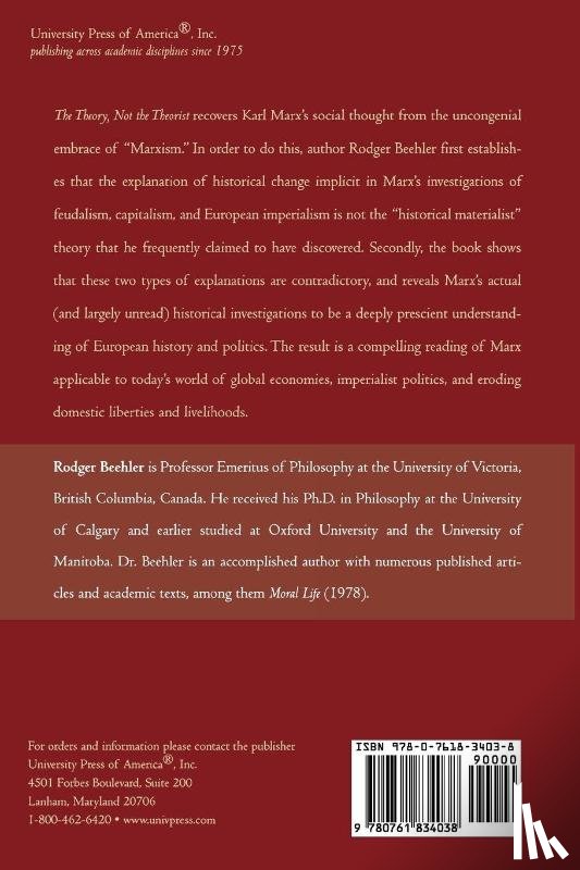 Beehler, Rodger - The Theory, Not the Theorist