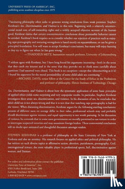 Kershnar, Stephen - Sex, Discrimination, and Violence