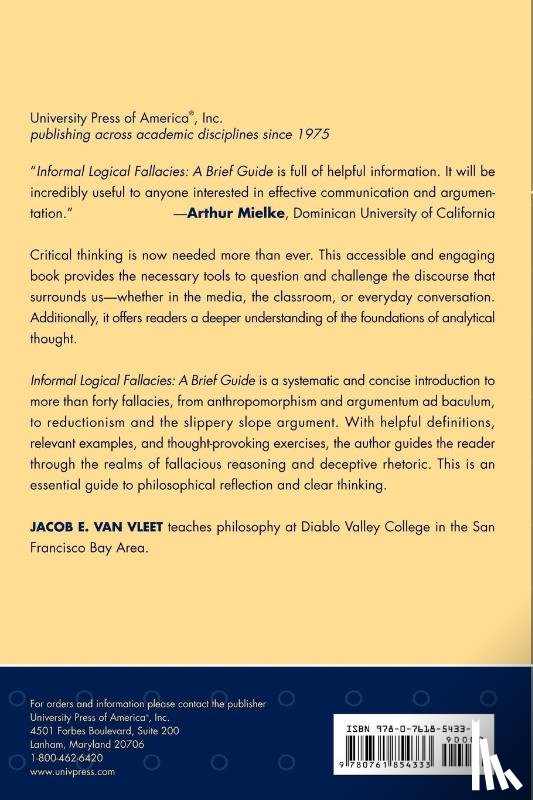 Van Vleet, Jacob E. - Informal Logical Fallacies