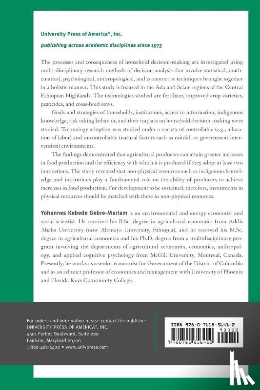 Gebre-Mariam, Yohannes Kebede - Holistic Analysis of Household Decision-Making