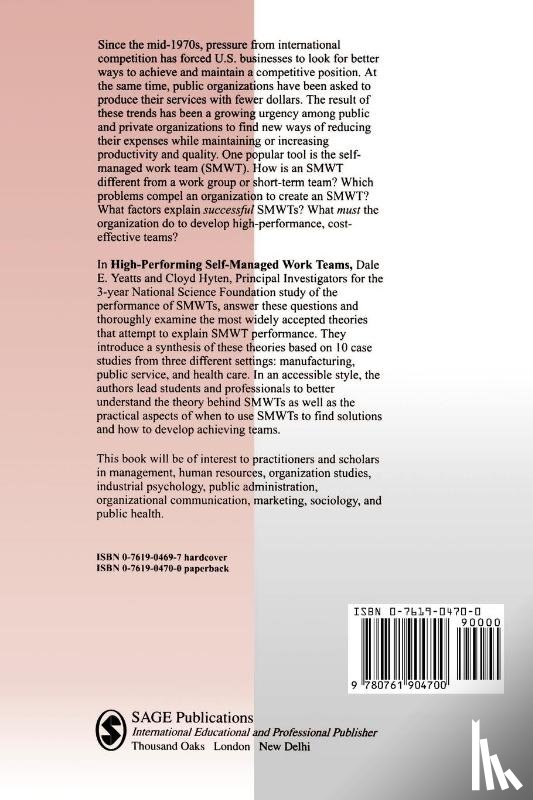 Yeatts, Dale E., Hyten, Cloyd - High-Performing Self-Managed Work Teams